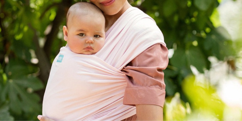 Baby Sitting in Moby Classic Wrap 