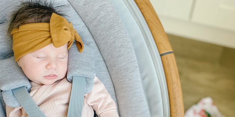 Newborn Sleeping in Maxi-Cosi Cassia Swing