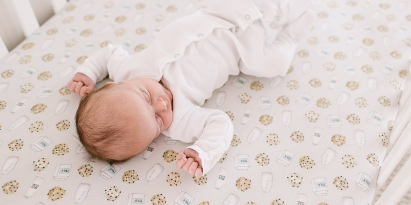 Baby sleeping in crib