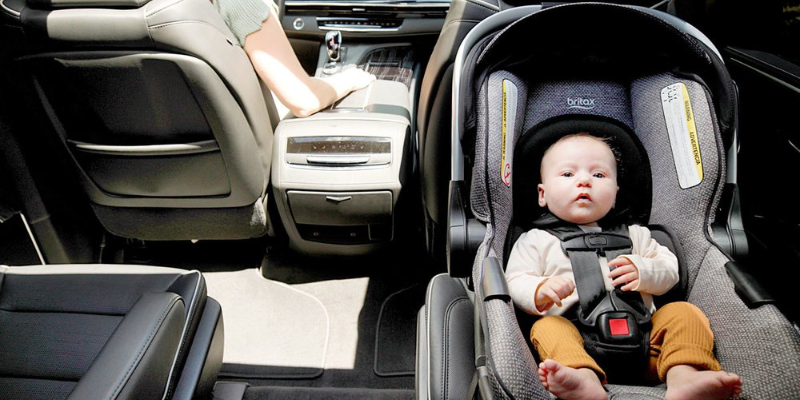 Baby in car in the Britax Willow S Infant Car Seat