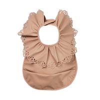 Frilly baby feeding bib