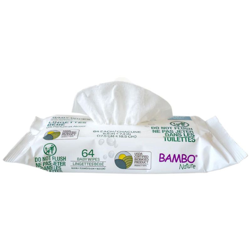 Lingettes humides pour bébé 100 % biosourcées