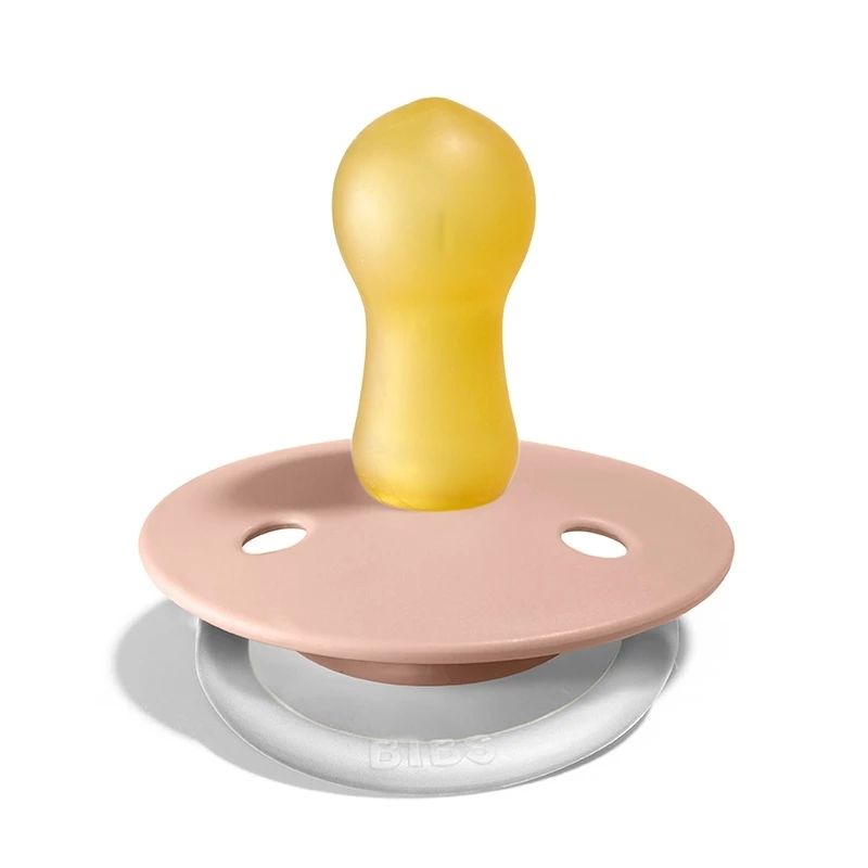 De Lux Natural Rubber Latex Pacifier - 2 Pack Blush Night