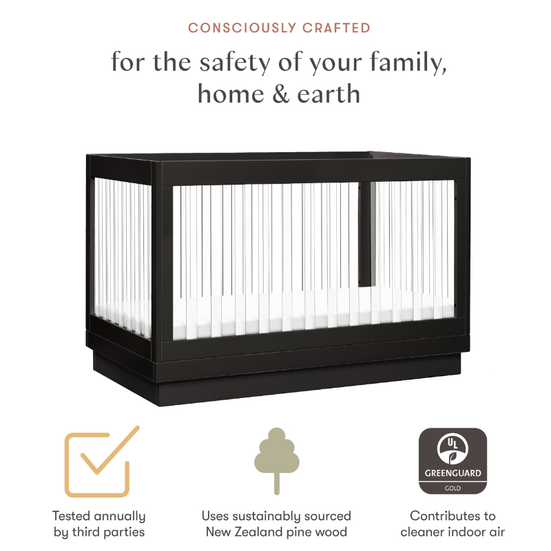 Harlow 3-in-1 Convertible Crib with Toddler Bed Conversion Kit