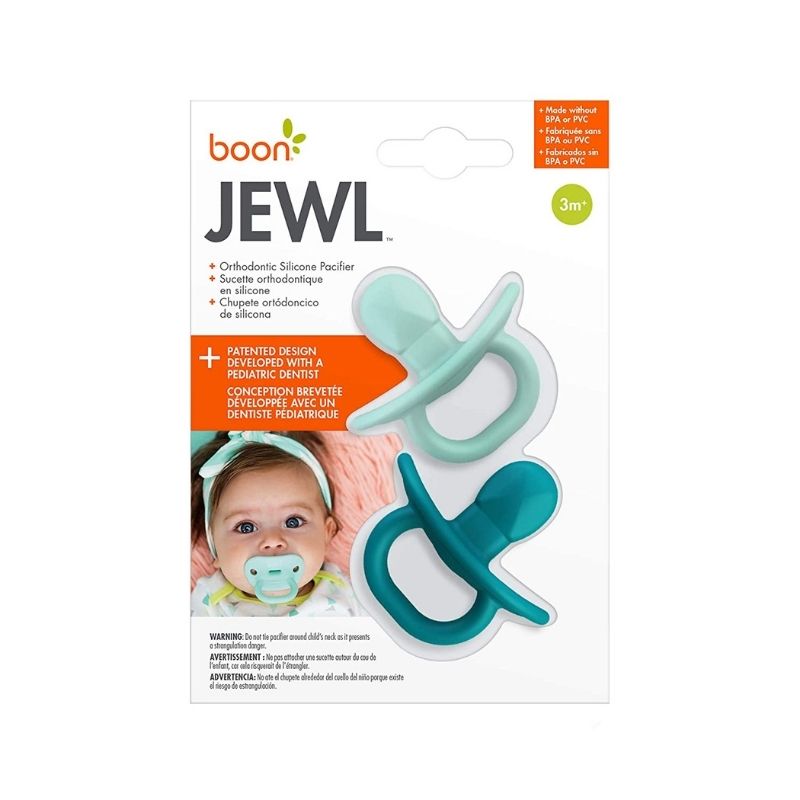 Jewl Orthodontic Silicone Pacifier - 2 Pack Blue