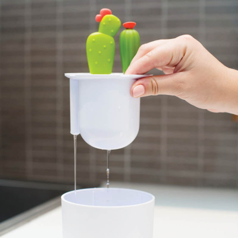 Bottle Cleaning Brush Set Cactus/White