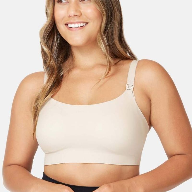 Bandita Nursing Bra with Removable Padding by Belly Bandit in Nude
