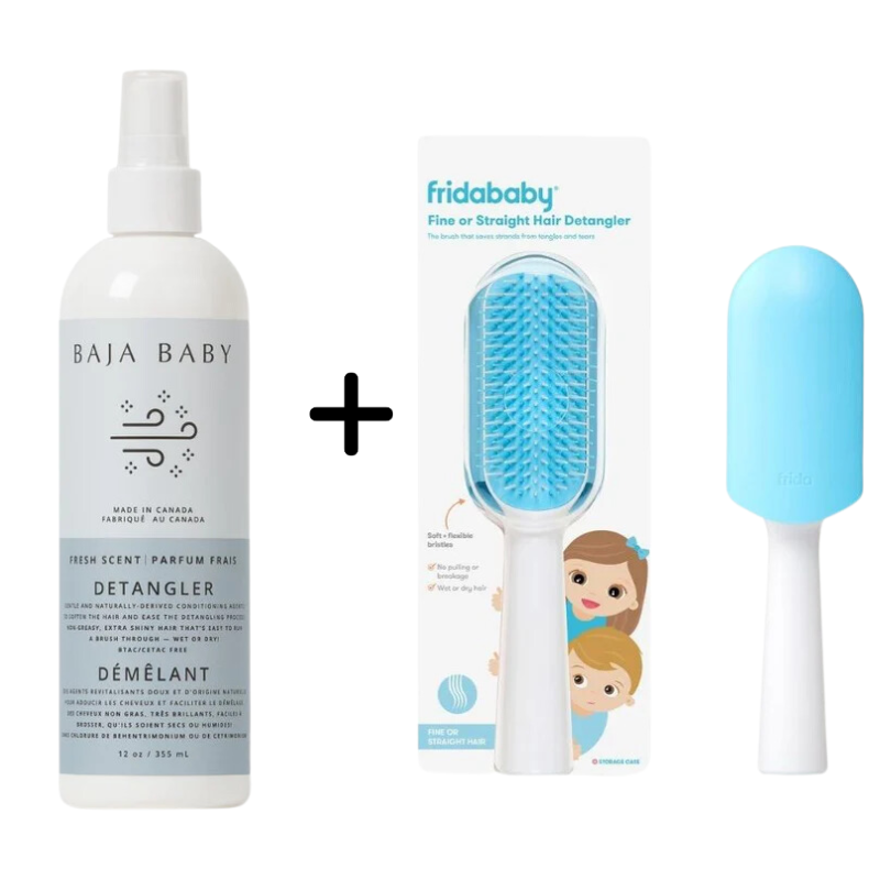 Ensemble démêlant + brosse à cheveux
