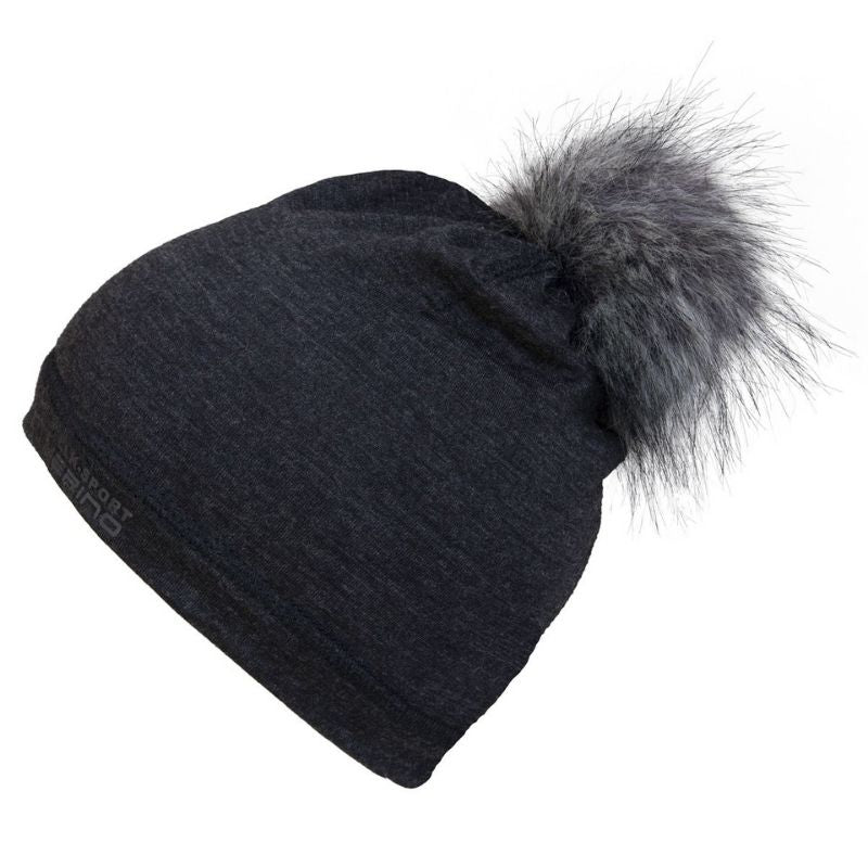 Women's Chenille Hat with Faux Fur Pom