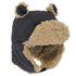Puffer Bear Hat Black