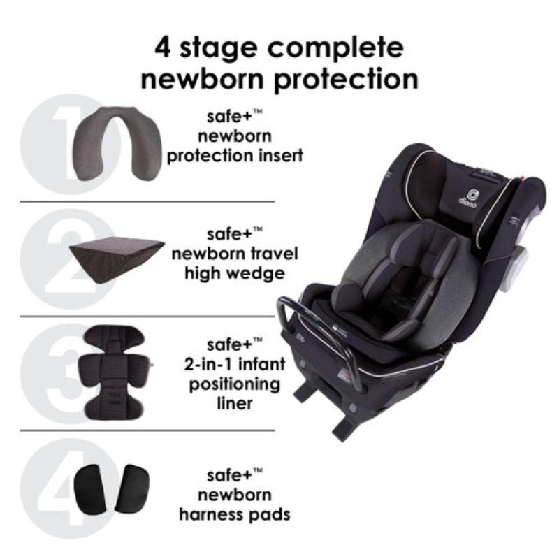 Radian 3 QXT All-In-One Convertible Car Seat Black Jet