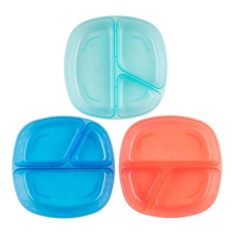 Divided Plates - 3 Pack, Snuggle Bugz