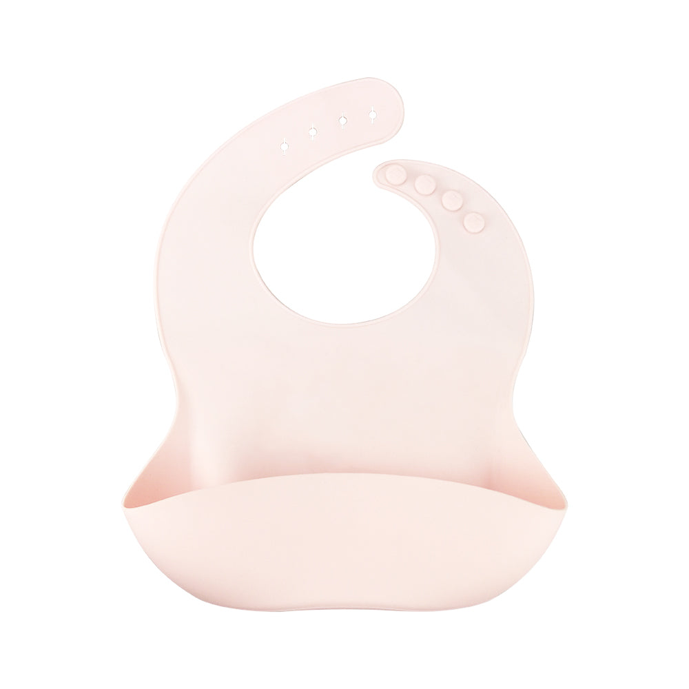 Silicone Food Bibs Delicate Pink