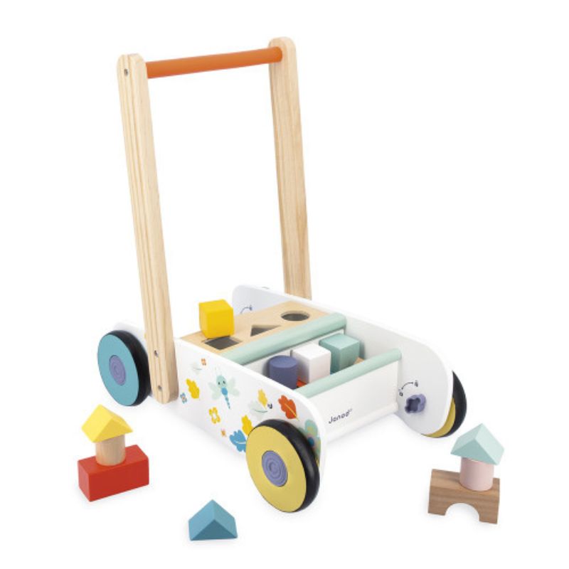 Pure Wooden Cubes Walking Trolley – Snuggle Bugz