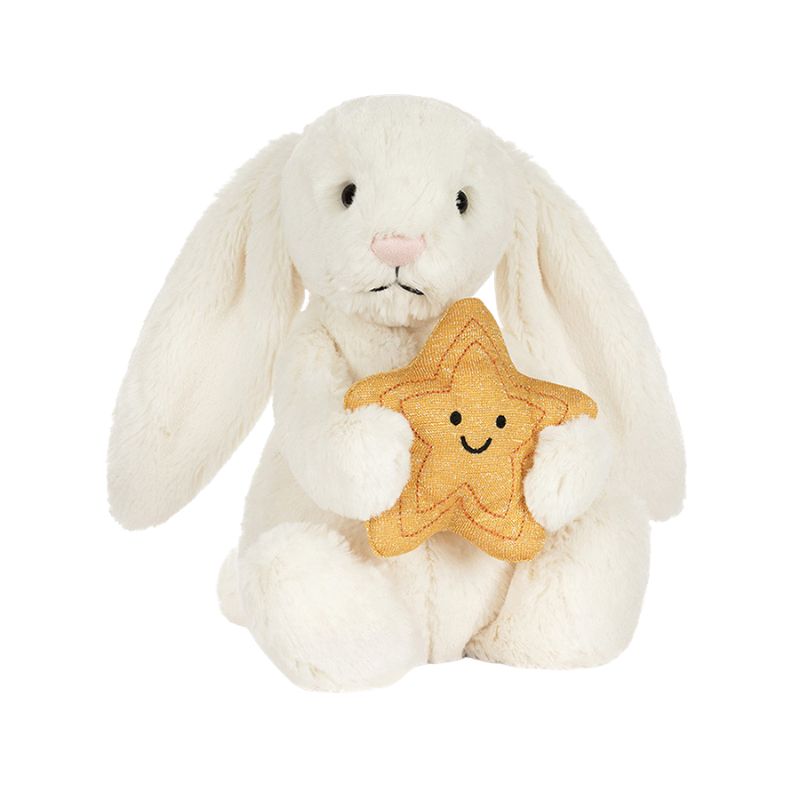 Cream Bunny with Star Plush Toy – Snuggle Bugz