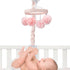 Musical Crib Mobile Botanical Baby Pink Floral