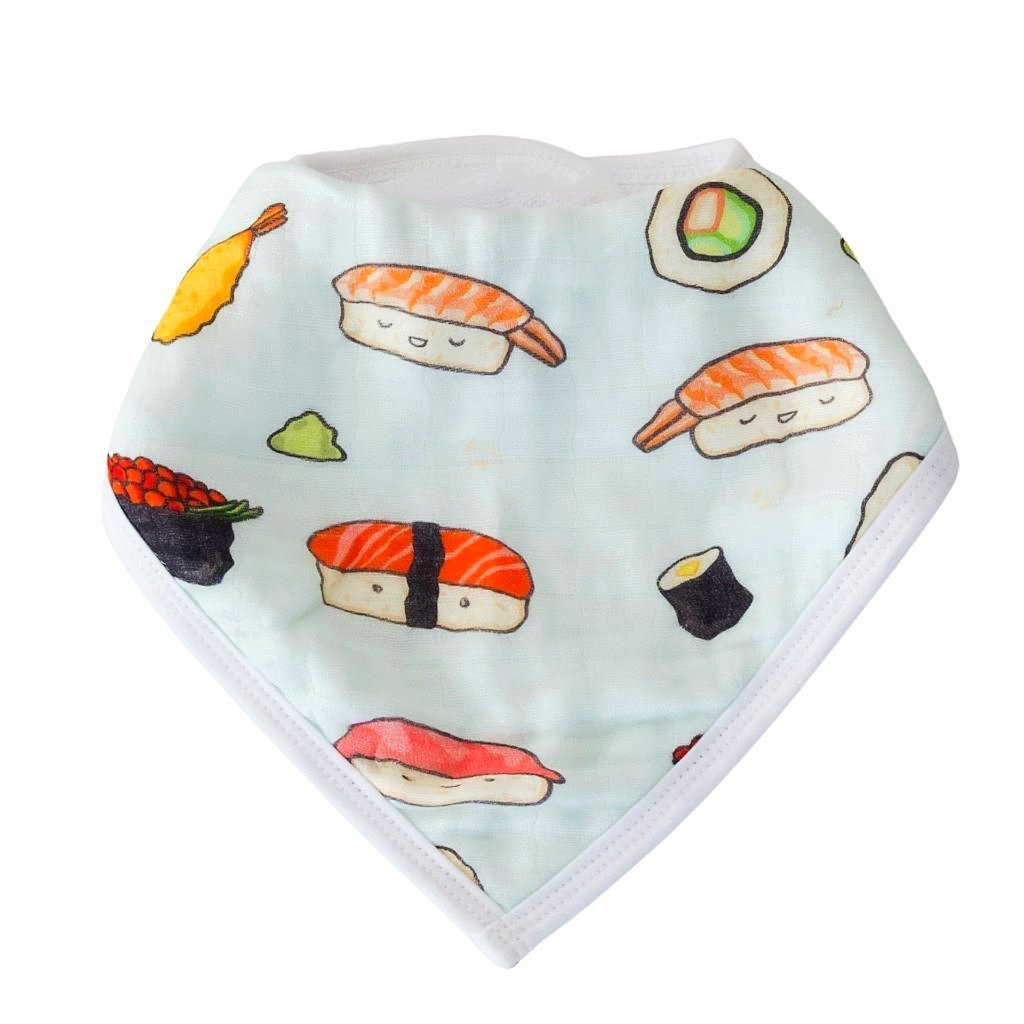 Muslin Bandana Bib Set - 2 Pack Tacos Sushi