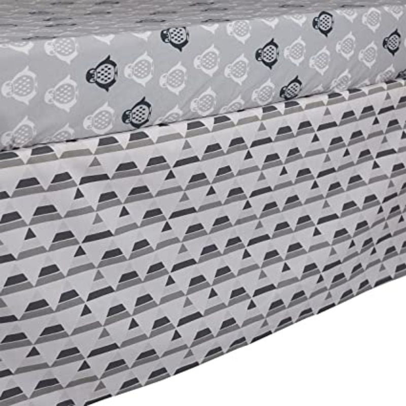 Bed Skirt Grey Triangle