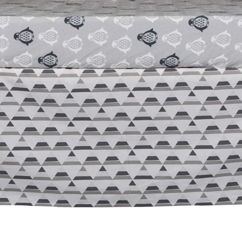 Bed Skirt Grey Triangle