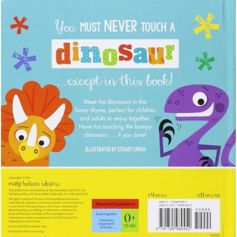 Never Touch... Book Series Dinosaur