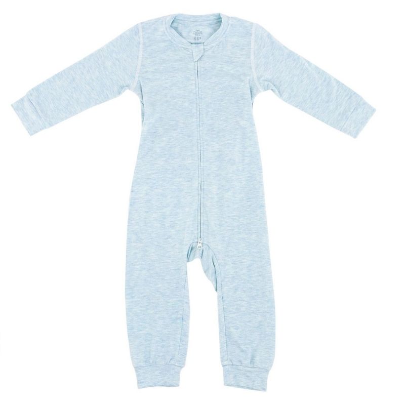 Bamboo Cotton Long Sleeve Drop Bottom Romper Mist