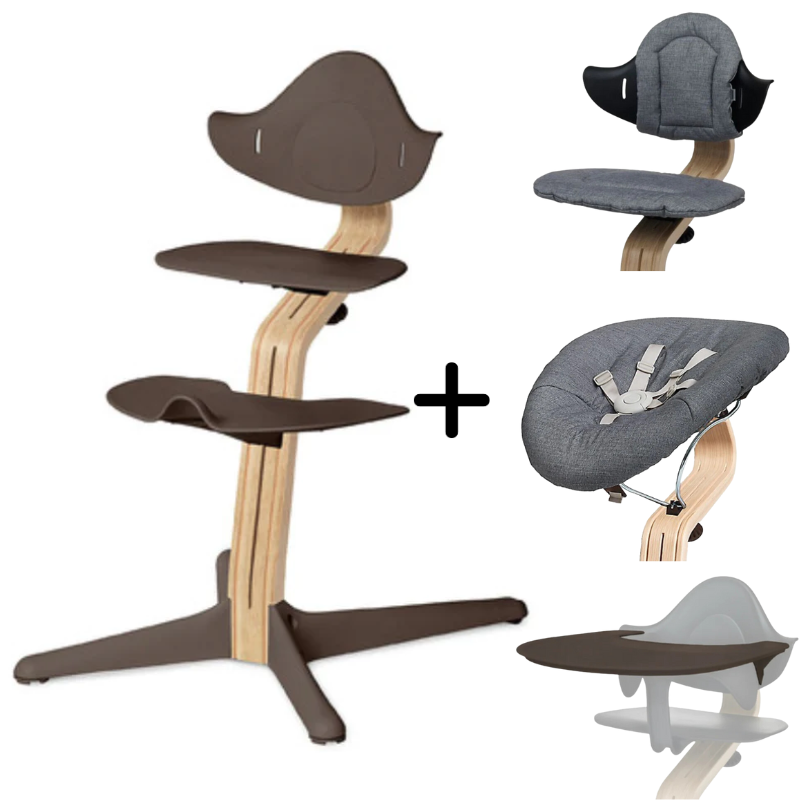 stokke nomi high chair bundle Nomi High Chair Bundle - Coffee | Snuggle Bugz