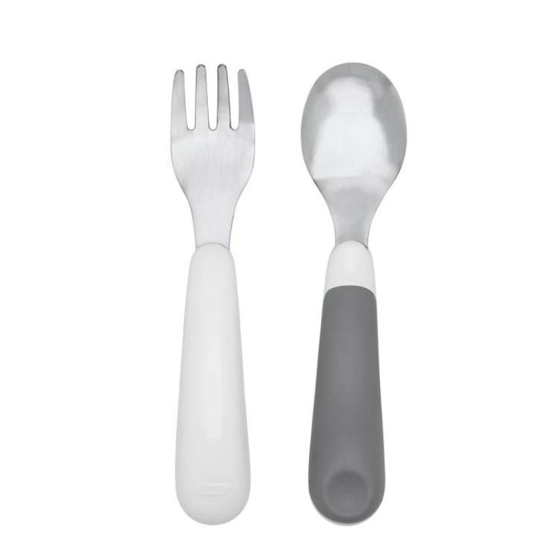 On-the-Go Fork & Spoon Set with Case Grey