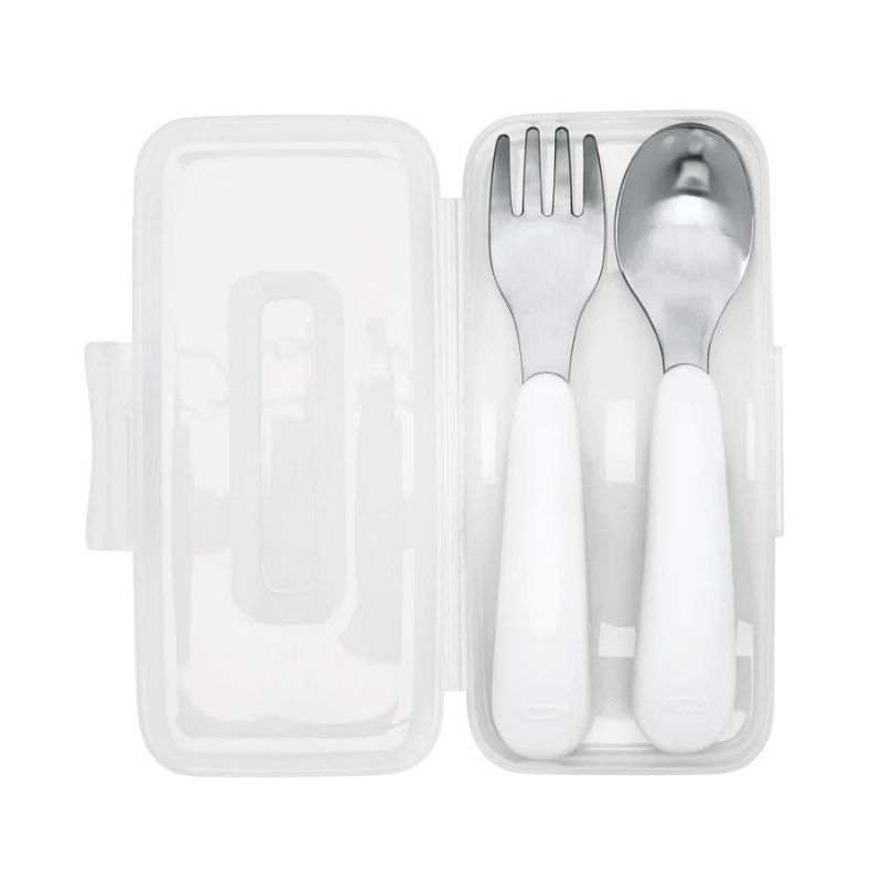 On-the-Go Fork & Spoon Set with Case Grey