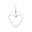 Wooden Beaded Heart White