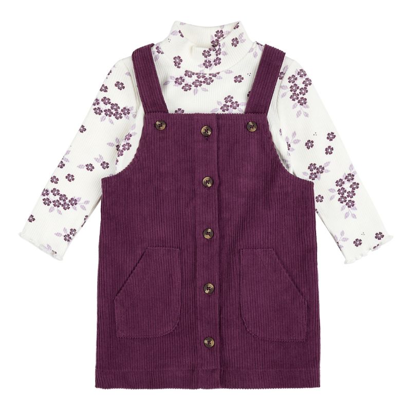 Corduroy Overall Dress Set | Snuggle Bugz | Canada's Baby Store Corduroy Overall Dress Set | Snuggle Bugz | Canada's Baby Store