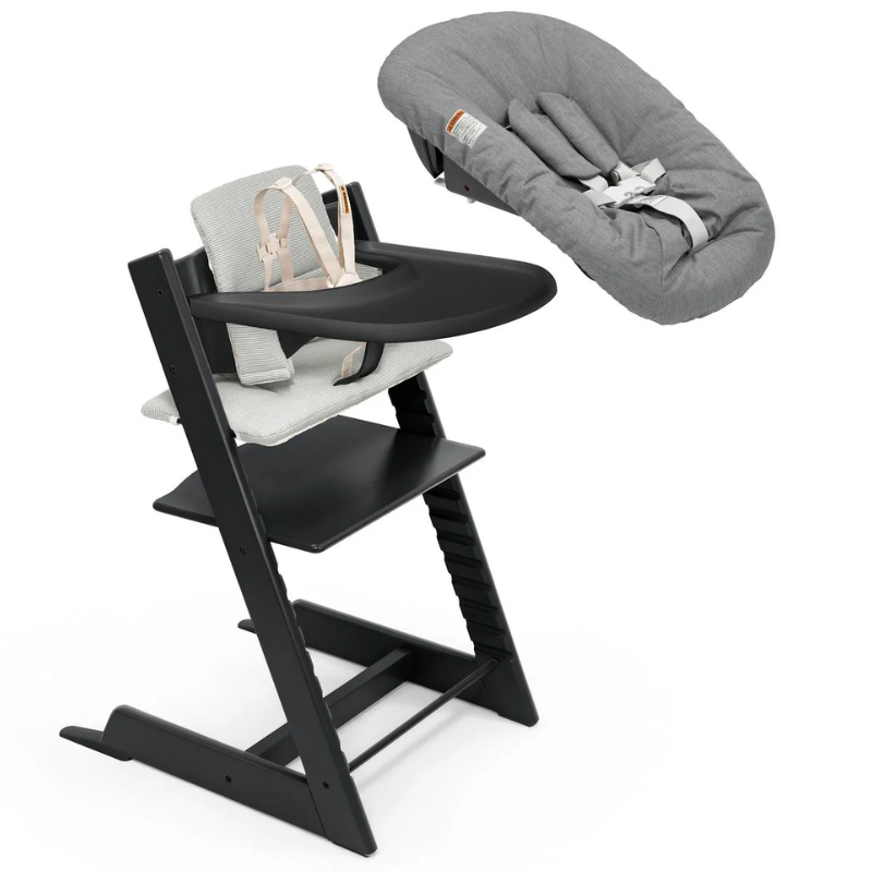 Tripp Trapp High Chair2 with Cushion, Newborn Set and Tray