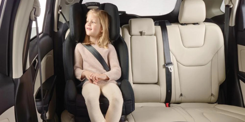 Little girl sitting in Baby Jogger All-in-One City View Car Seat