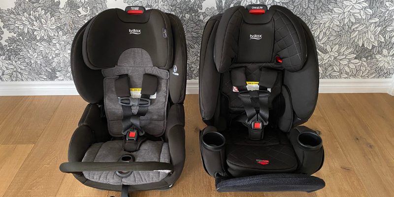 Britax One4Life sitting beside Britax Boulevard Convertible Seat