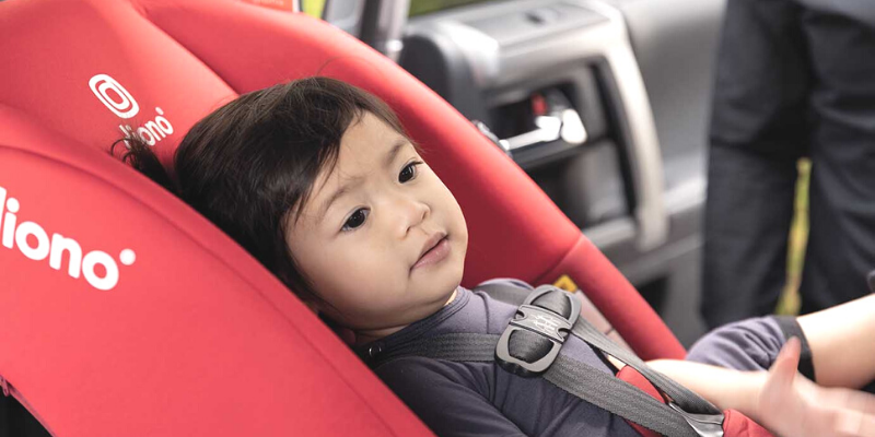 Baby sitting in a Diono Car Seat
