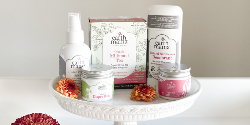 Natural products displayed on stand