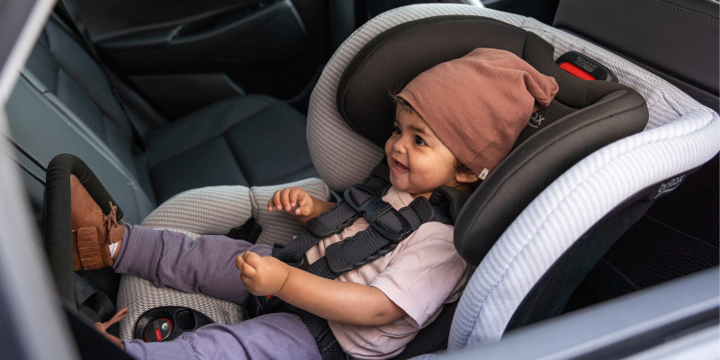 Little boy sitting in a Britax Car Seat