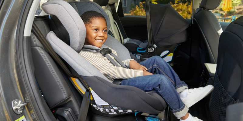 Child sitting in Baby Jogger City Turn Convertible Car Seat