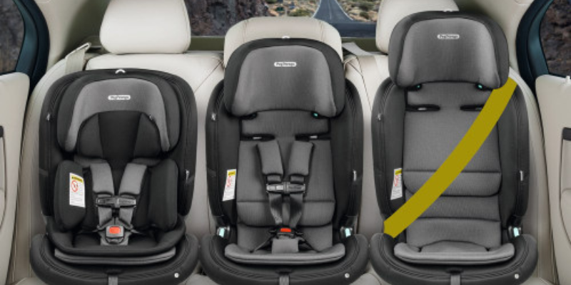 Peg Perego Primo Viaggio All-In-One Convertible Car Seats set up in the vehicle in different settings