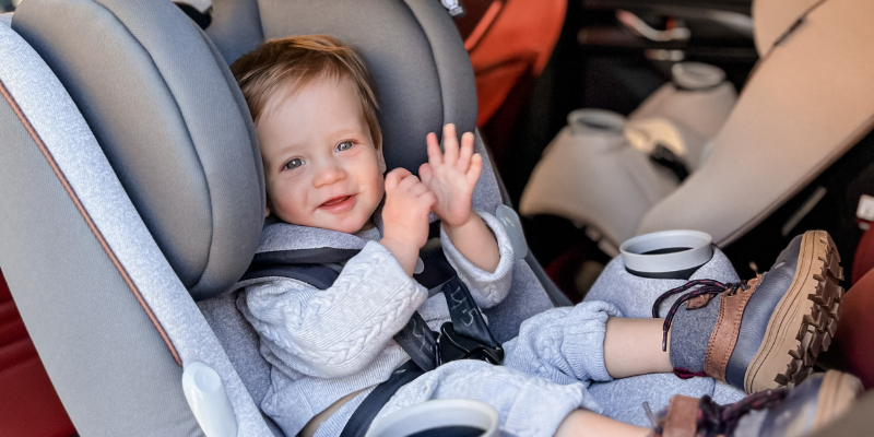Little boy sitting in a Maxi-Cosi Pria All-In-One Car Seat