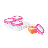 Pink 4pack of plastic containers
