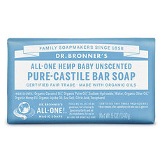 Dr Bronner Baby Unscented Pure-Castile Bar Soap