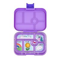 Purple 6 compartment bento box
