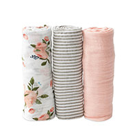 Pack of three swaddles