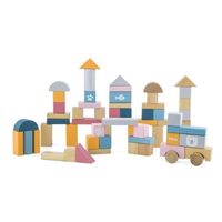 Wooden Building blocks in the form of a simple castle