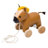 Pull along horse on string