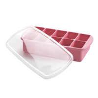 Pink freezer tray with lid