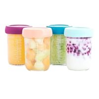 Set of glass storage containers