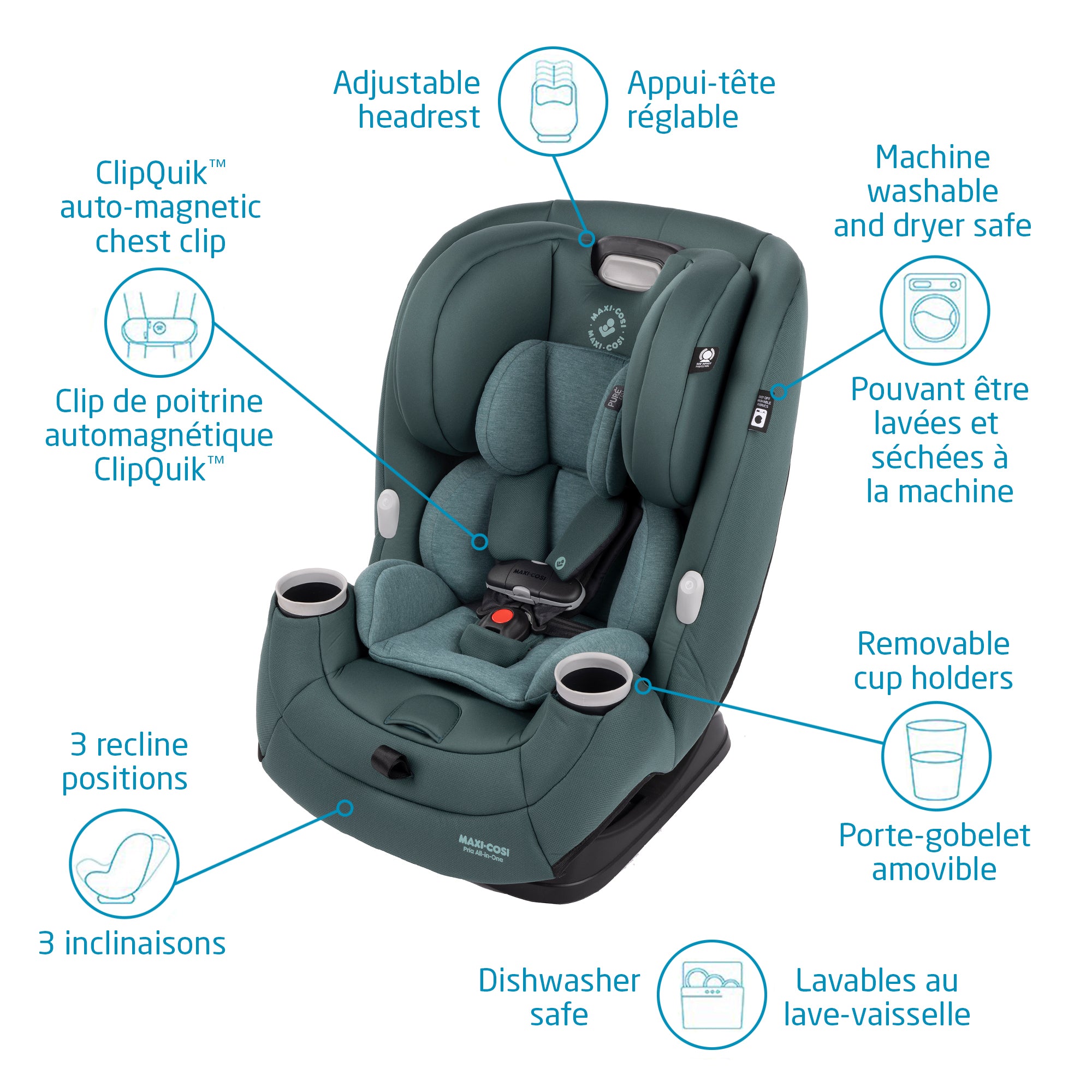 Pria All-in-One Convertible Car Seat