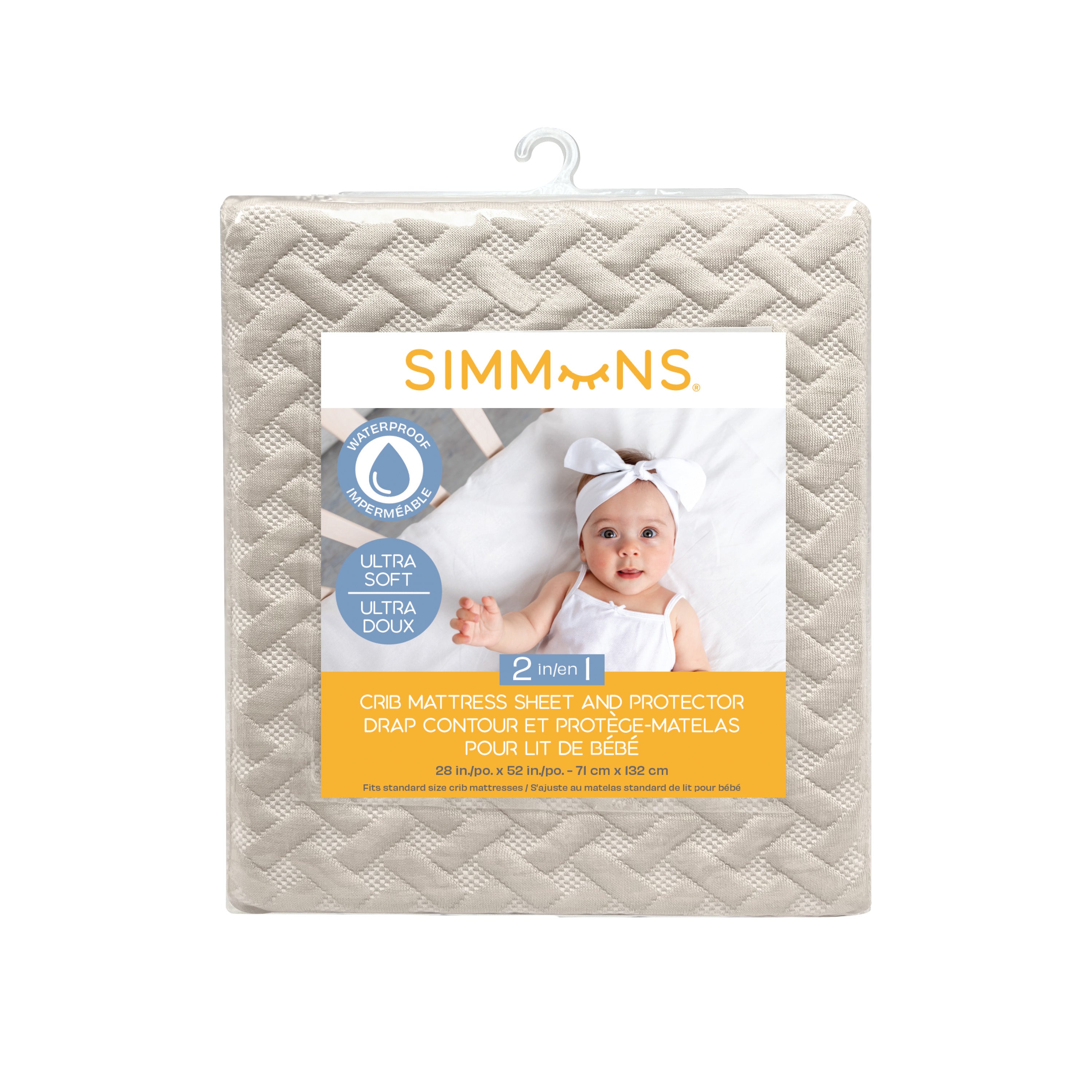 2-in-1 Crib Mattress Sheet and Protector