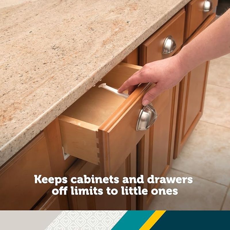 Cabinet & Drawer Latch - 14 Pack